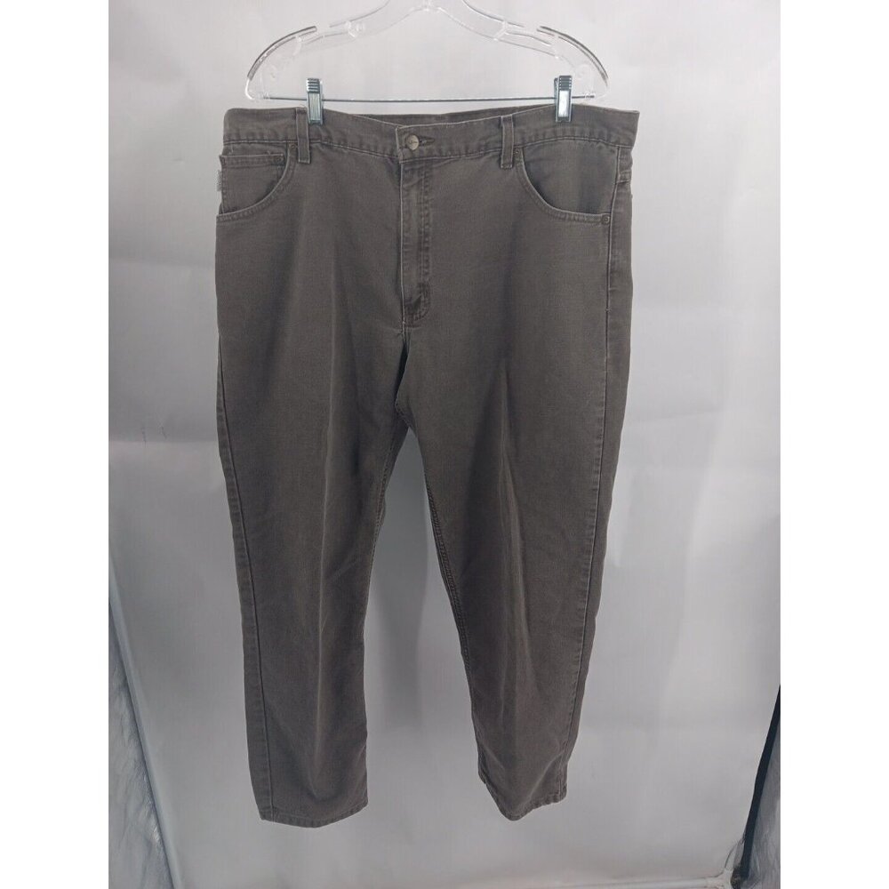 Carhartt  Men's Jeans 40 X 30 Relaxed Fit Green Denim 5 Pocket